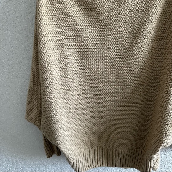 Khaki Dolman Sleeve Open Front Knit Cardigan Sweater - Picture 7 of 7